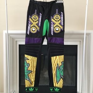 Adidas x Jeremy Scott Men's Graffiti-style Motor Cross Pants Size L